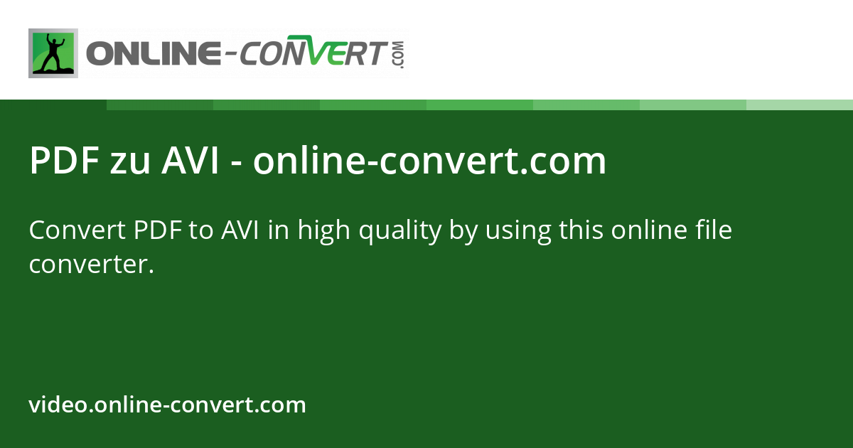 PDF bis AVI - online-convert.com