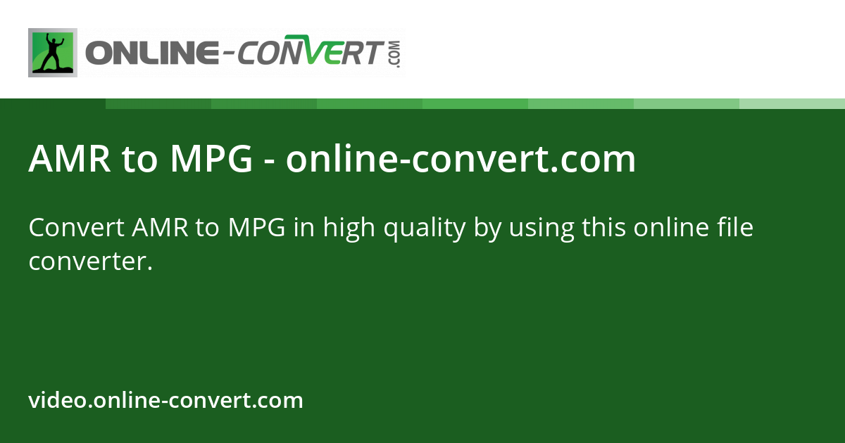 AMR to MPG - online-convert.com
