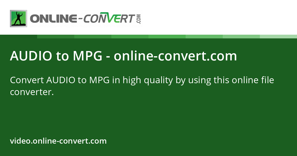 AUDIO to MPG - online-convert.com