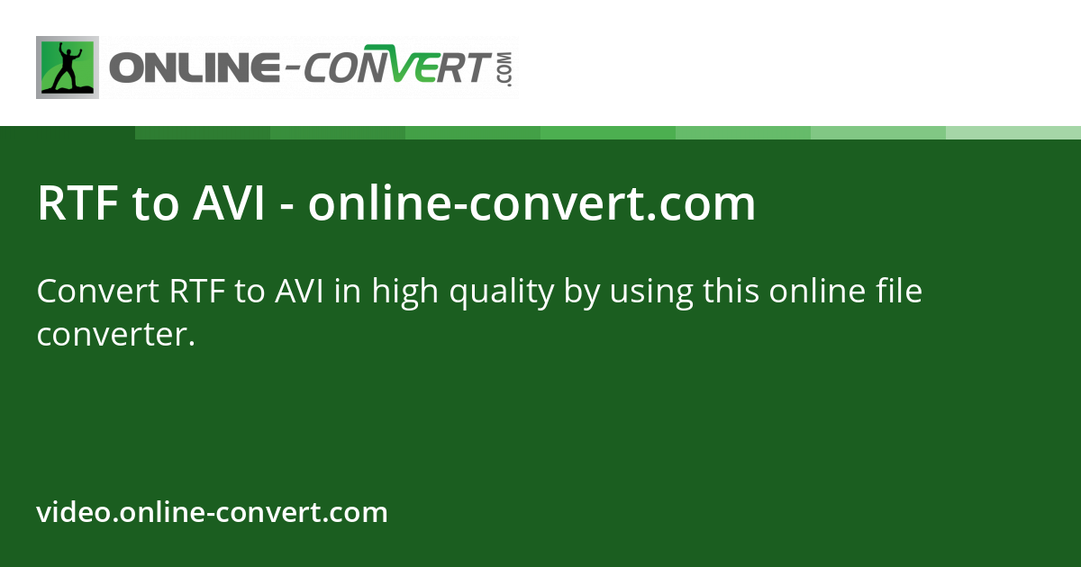 RTF to AVI - online-convert.com