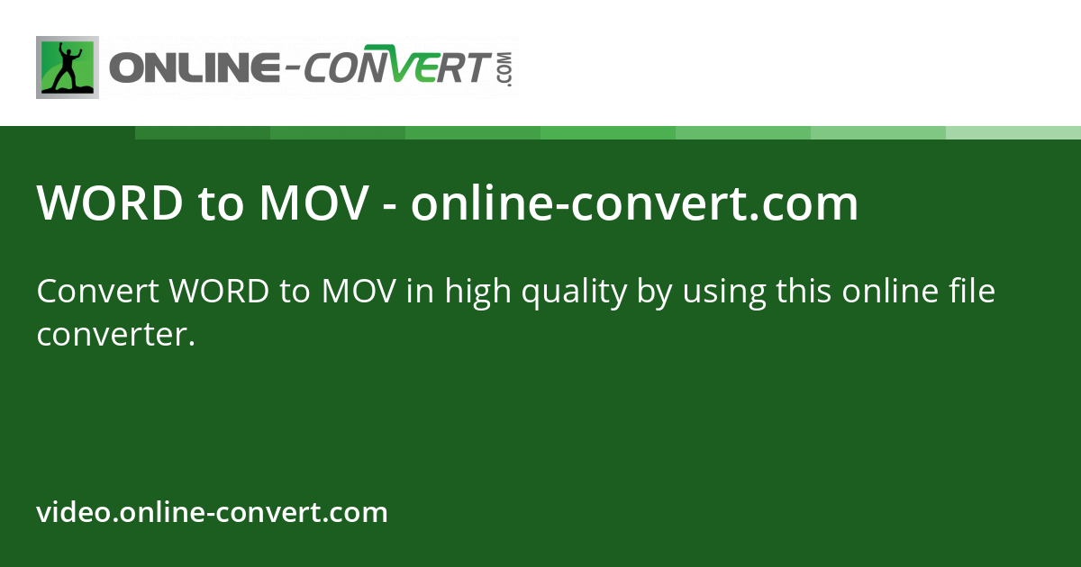 WORD to MOV - online-convert.com