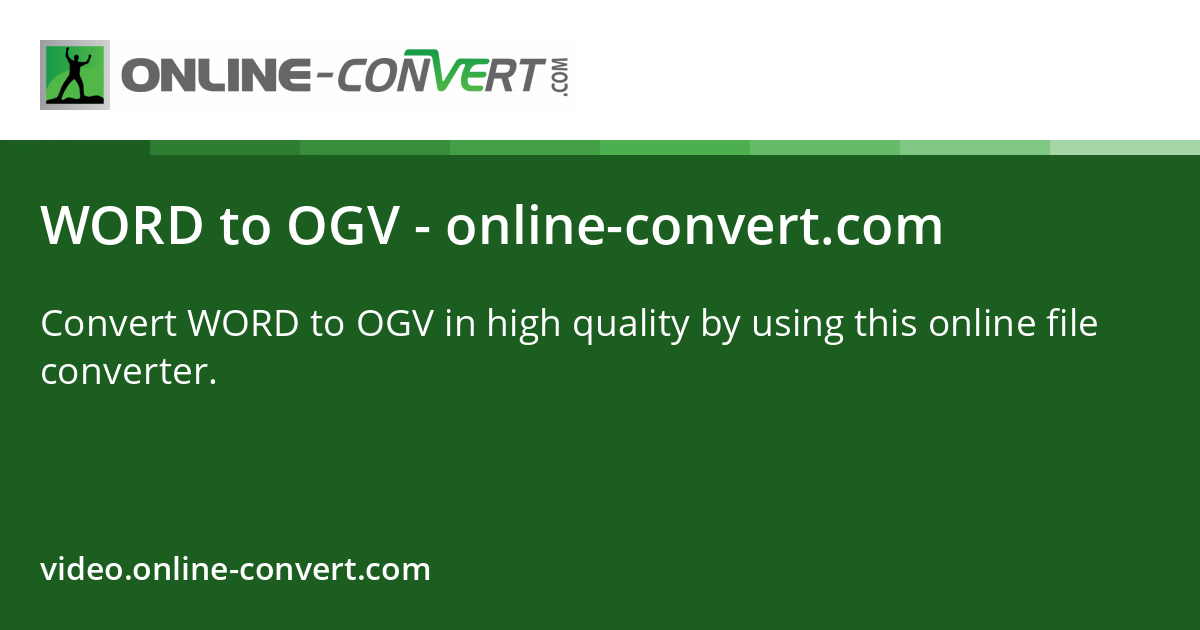 WORD to OGV - online-convert.com