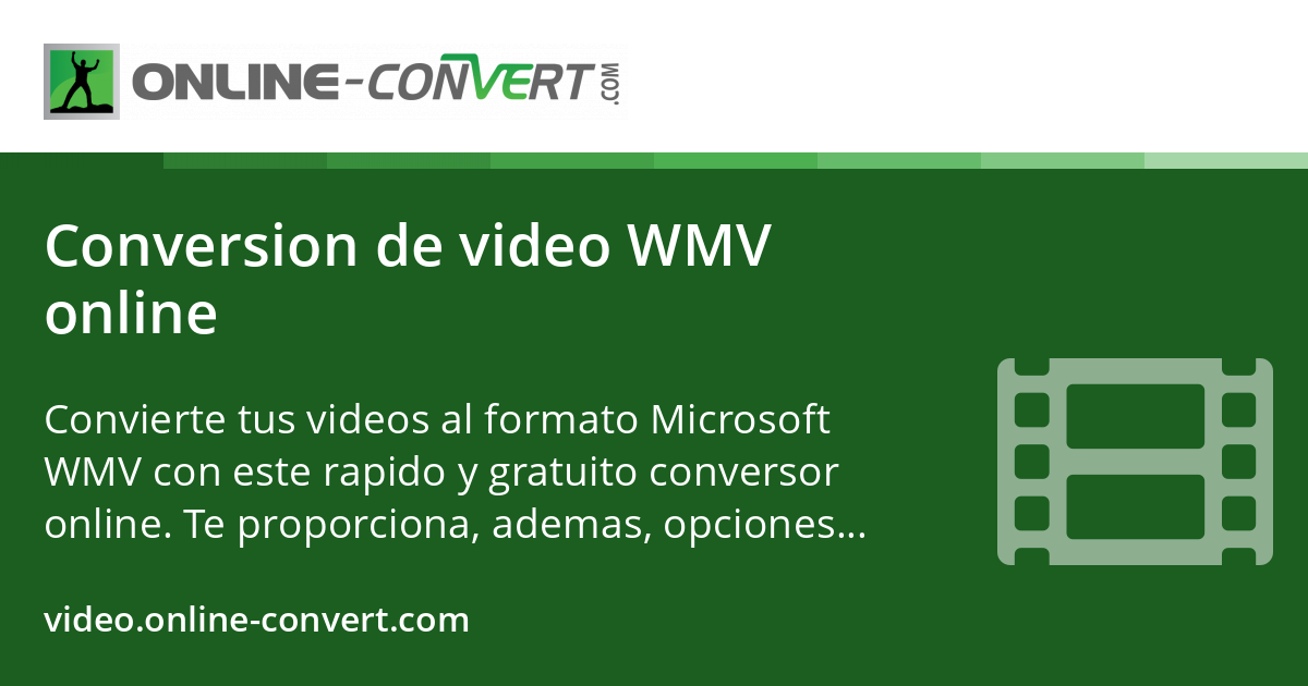 Conversion de video WMV online