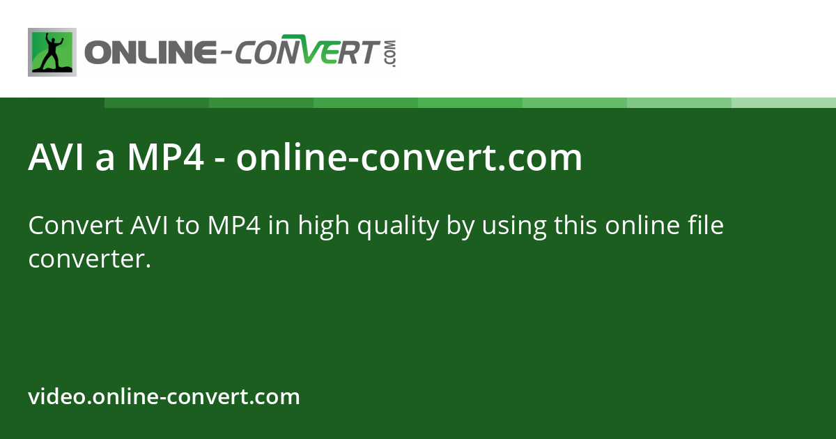 AVI a MP4 - online-convert.com