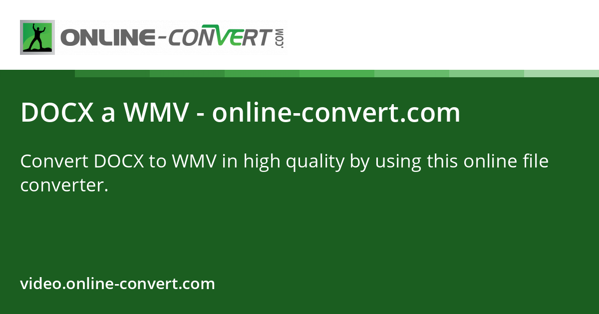 DOCX a WMV - online-convert.com