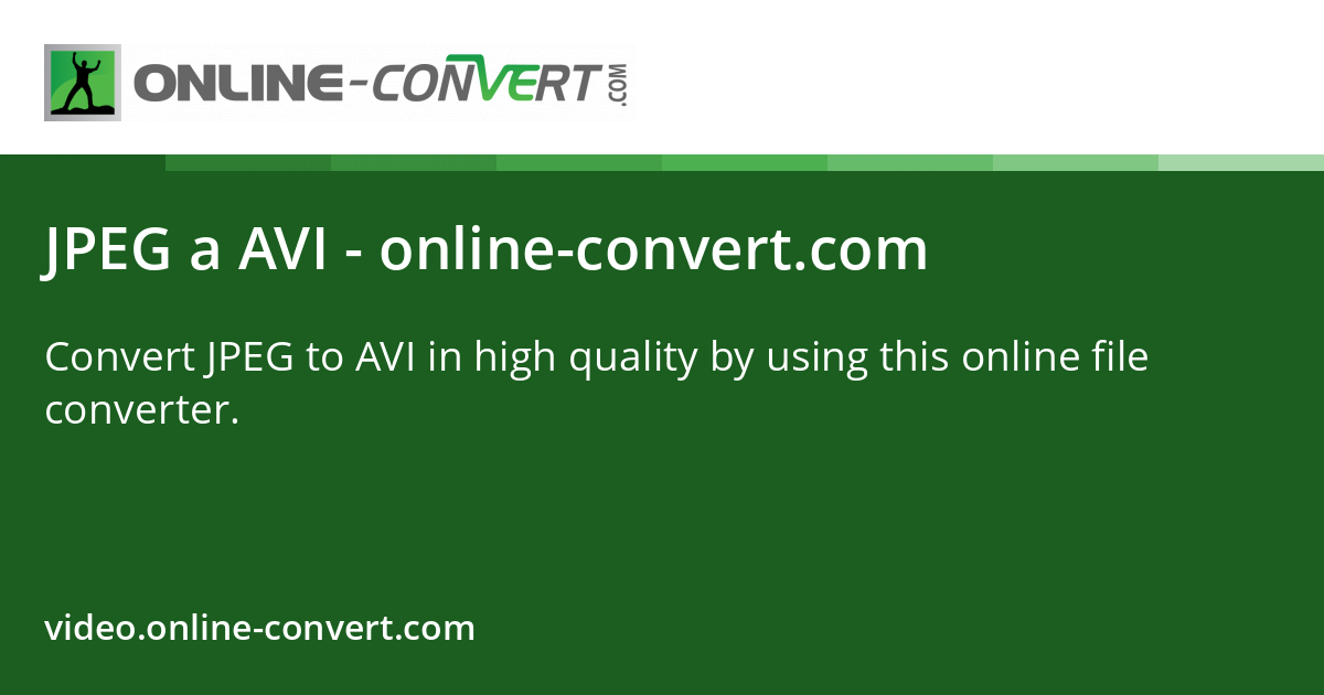 JPEG a AVI - online-convert.com