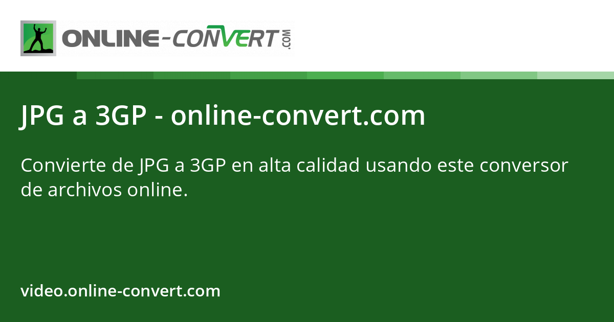 JPG a 3GP - online-convert.com