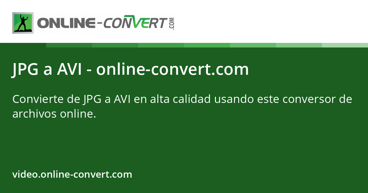 JPG a AVI - online-convert.com