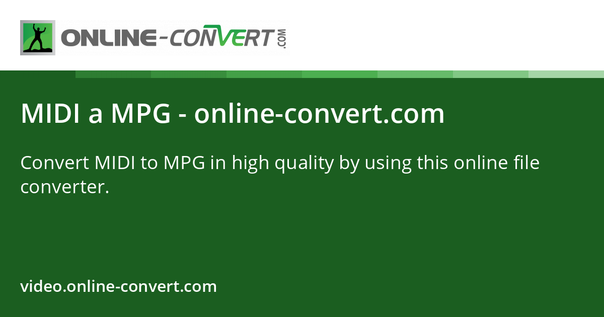 MIDI a MPG - online-convert.com