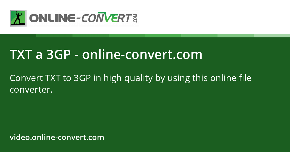 TXT a 3GP - online-convert.com