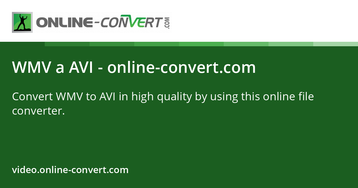 WMV a AVI - online-convert.com