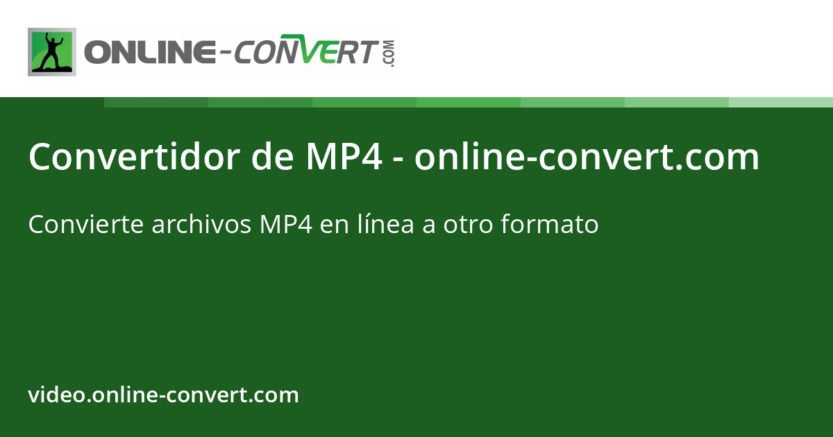 Convertidor de MP4 - online-convert.com