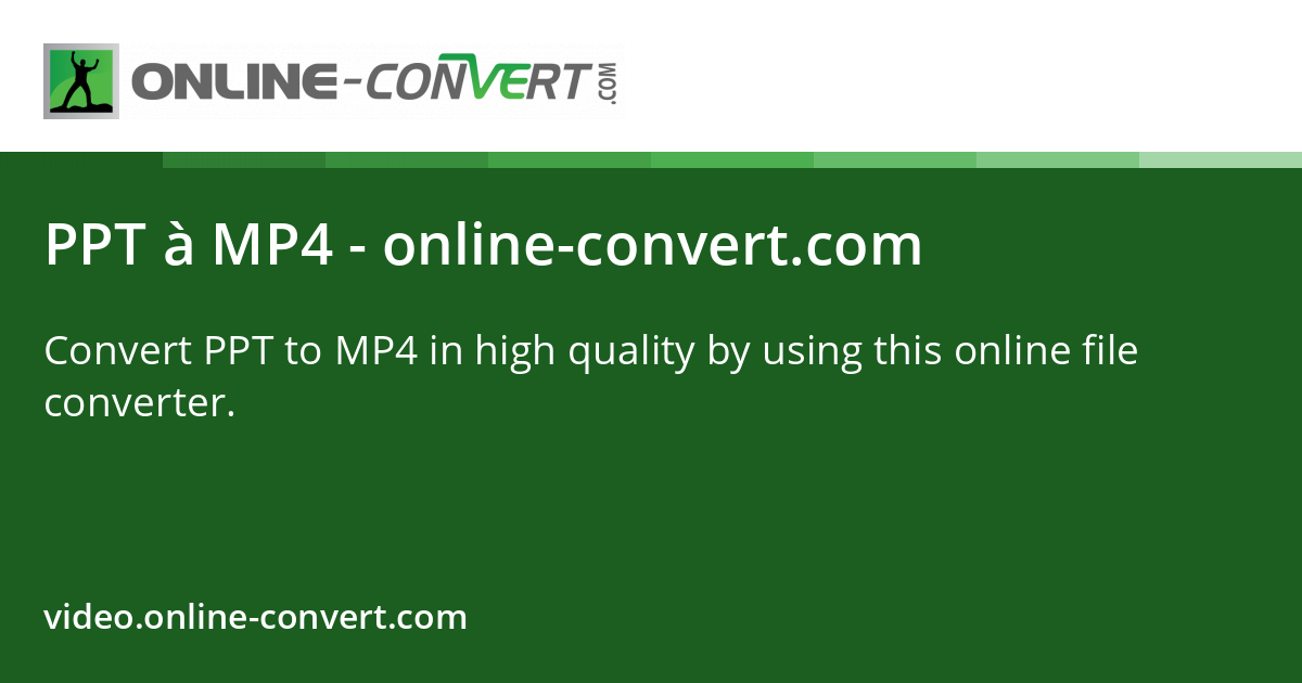 PPT en MP4 - online-convert.com