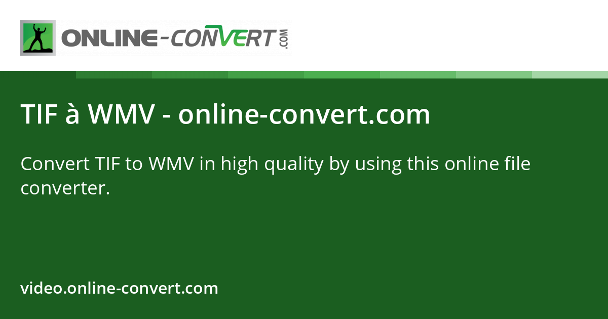 TIF en WMV - online-convert.com