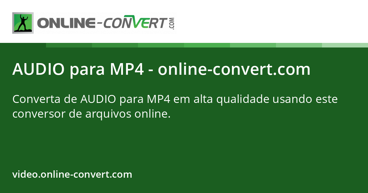 AUDIO para MP4 - online-convert.com