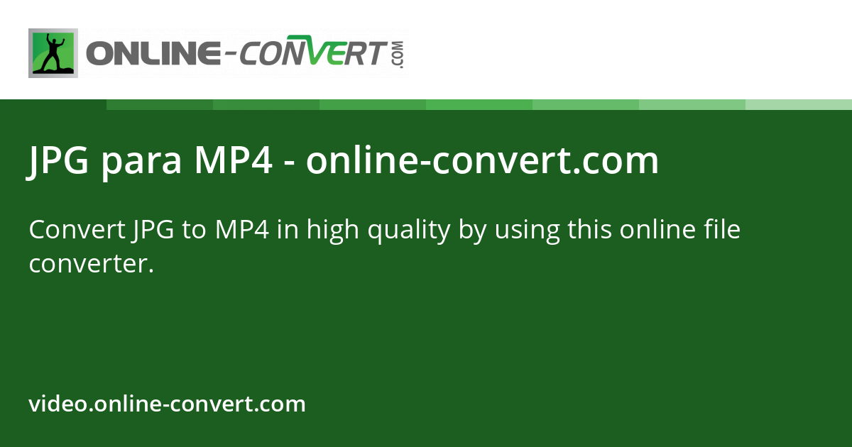 JPG para MP4 - online-convert.com