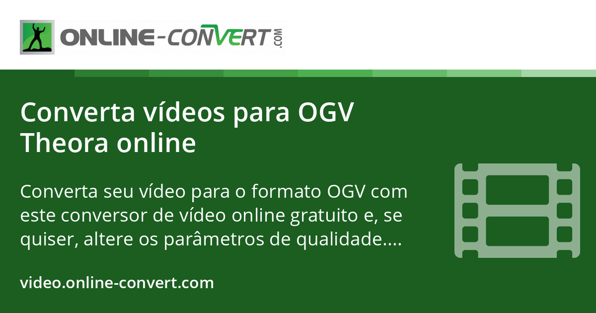 Converta vídeos para OGV Theora online