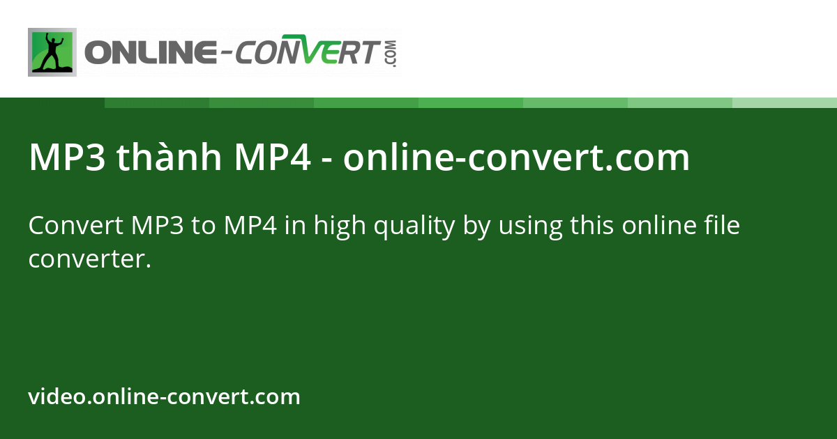 MP3 sang MP4 - online-convert.com